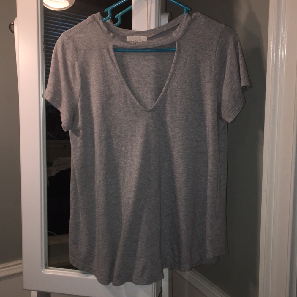 GREY V NECK